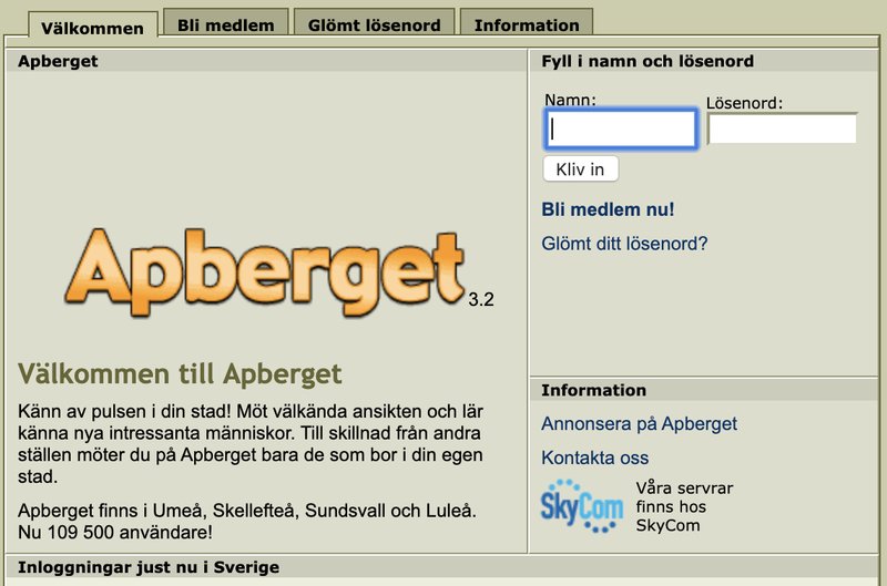 Apbergets hemsida Apbergets hemsida
